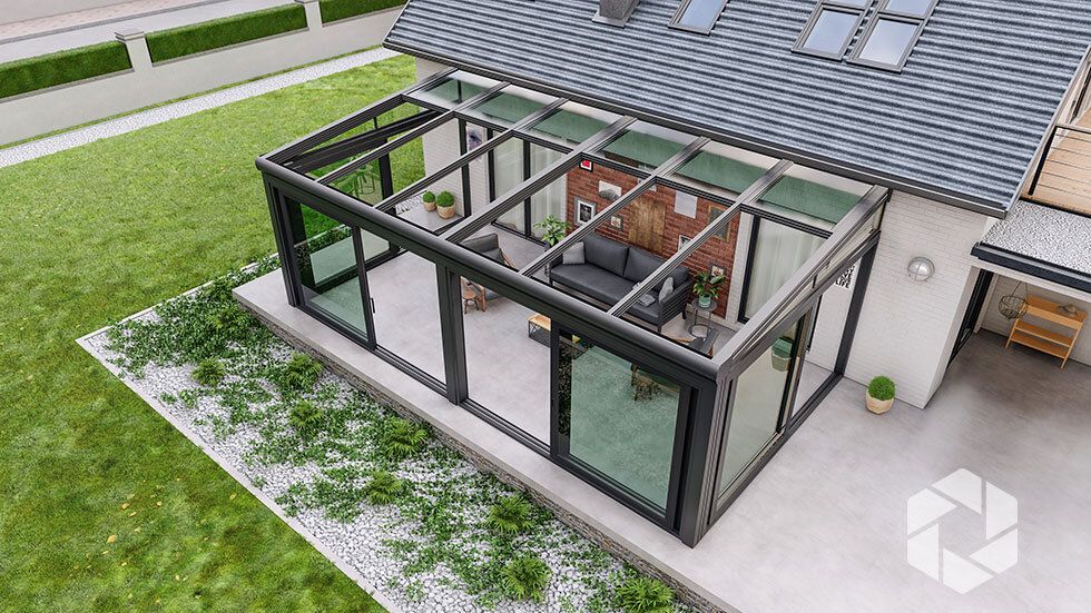Dynamic - Retractable Glass Roof with Lift & Slide Doors